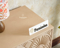 Mayur Wooden Sideboard Cabinet-Two Door Furniselan Stoneblast Oak