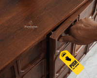 Melbourne Block Wooden Four Door TV Console Cabinet Unit Furniselan Grey Finish