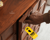 Melbourne Block Wooden Sideboard Cabinet 3 Doors Storage Unit Furniselan Brown Finish