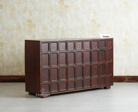 Melbourne Block Wooden Sideboard Cabinet 3 Doors Storage Unit Furniselan Grey Finish