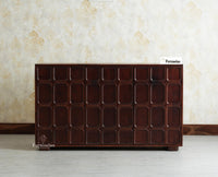 Melbourne Block Wooden Sideboard Cabinet 3 Doors Storage Unit Furniselan Grey Finish