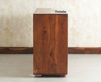 Melbourne Block Wooden Sideboard Cabinet 3 Doors Storage Unit Furniselan Brown Finish