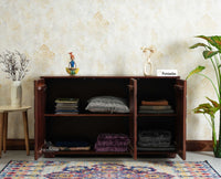 Melbourne Block Wooden Sideboard Cabinet 3 Doors Storage Unit Furniselan Grey Finish