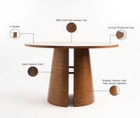 Merovia 4 Seater Dining Table Dark Walnut
