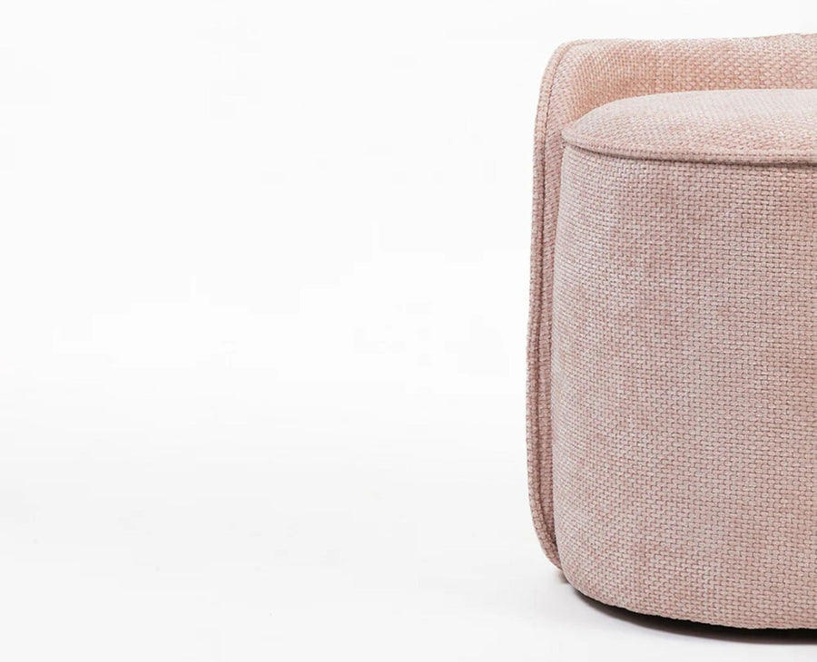 Mesa Cotton Pouffe Stool Furniselan Pink