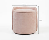 Mesa Cotton Pouffe Stool Furniselan Pink
