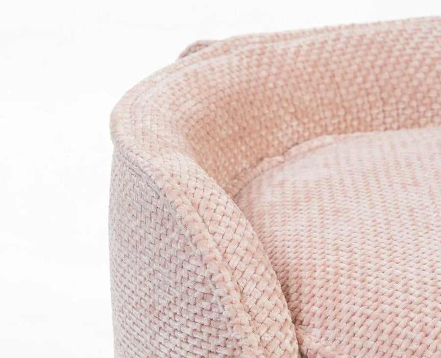 Mesa Cotton Pouffe Stool Furniselan Pink