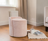 Mesa Cotton Pouffe Stool Furniselan Pink