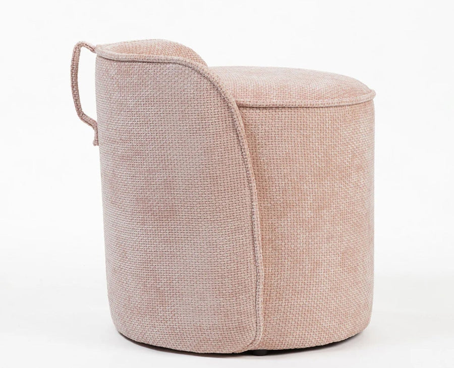 Mesa Cotton Pouffe Stool Furniselan Pink