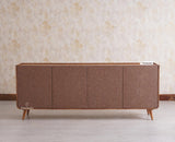 Mexico Four Door Large Sideboard Storage Cabinet - Sideboard - Furniselan - Natural Oak