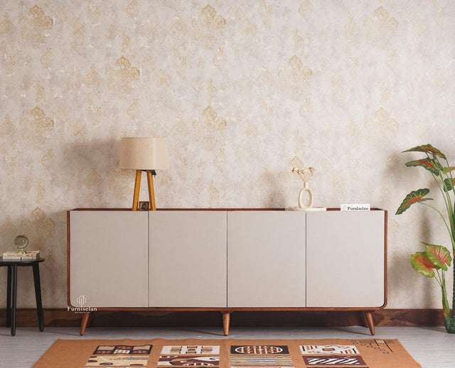 Mexico Four Door Large Sideboard Storage Cabinet Furniselan - White