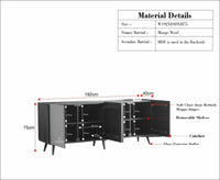 Mexico Four Door Large Sideboard Storage Cabinet - Sideboard - Furniselan
