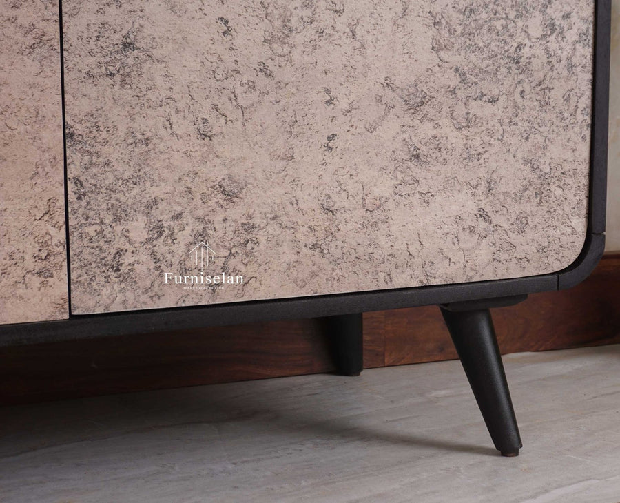 Mexico Four Door Large Sideboard Storage Cabinet - Sideboard - Furniselan - Black Finish
