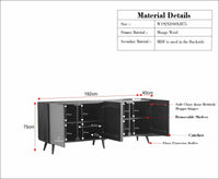 Mexico Four Door Large Sideboard Storage Cabinet Furniselan - White