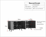 Mexico Four Door Large Sideboard Storage Cabinet - Sideboard - Furniselan - Natural Oak