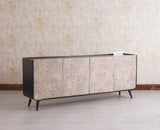 Mexico Four Door Large Sideboard Storage Cabinet - Sideboard - Furniselan - Black Finish