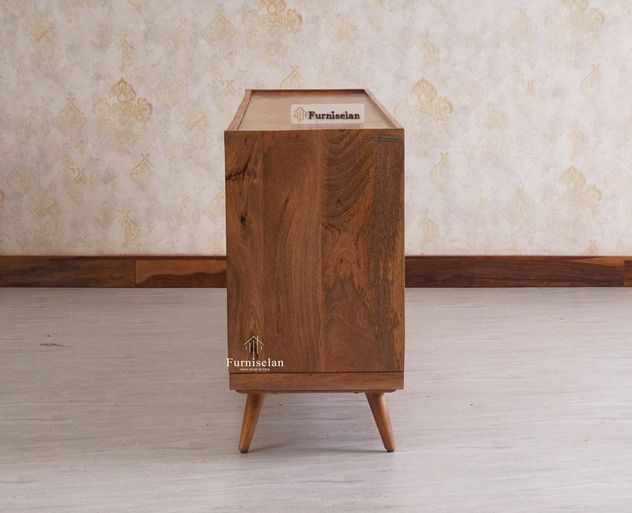 Mexico Four Door Large Sideboard Storage Cabinet - Sideboard - Furniselan - Natural Oak