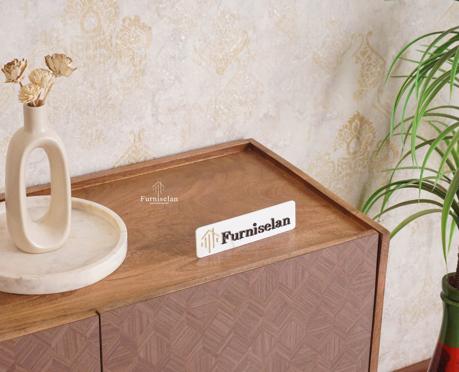 Mexico Four Door Large Sideboard Storage Cabinet - Sideboard - Furniselan - Natural Oak