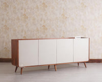 Mexico Four Door Large Sideboard Storage Cabinet Furniselan - Brown-Finish