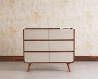 Mexico Solid Wood Six Drawers Storage Chest of Drawer - Furniselan - Brown-Finish