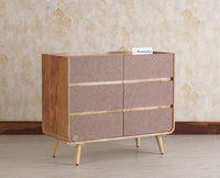 Mexico Solid Wood Six Drawers Storage Chest of Drawer Furniselan - Natural-Oak-Finish