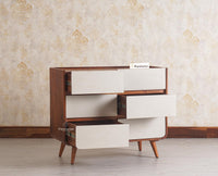 Mexico Solid Wood Six Drawers Storage Chest of Drawer - Furniselan - Brown-Finish