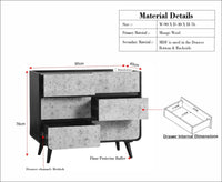 Mexico Solid Wood Six Drawers Storage Chest of Drawer - Furniselan