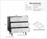 Mexico Solid Wood Three Drawers Storage Chest of Drawer - Furniselan - Black Finish