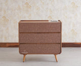 Mexico Solid Wood Three Drawers Storage Chest of Drawer Furniselan - Natural-Oak-Finish