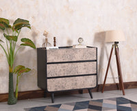Mexico Solid Wood Three Drawers Storage Chest of Drawer - Furniselan - Black Finish