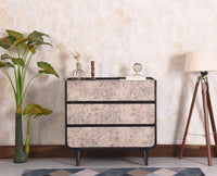 Mexico Solid Wood Three Drawers Storage Chest of Drawer - Furniselan - Black Finish