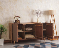 Mexico Three Door Sideboard Storage Cabinet Furniselan - Natural-Oak