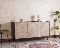 Mexico Three Door Sideboard Storage Cabinet Furniselan - Black-Finish