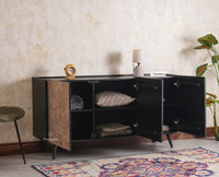 Mexico Three Door Sideboard Storage Cabinet Furniselan - Black-Finish