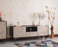 Mexico Two Door and One Drawer TV Cabinet Furniselan - Black-Finish