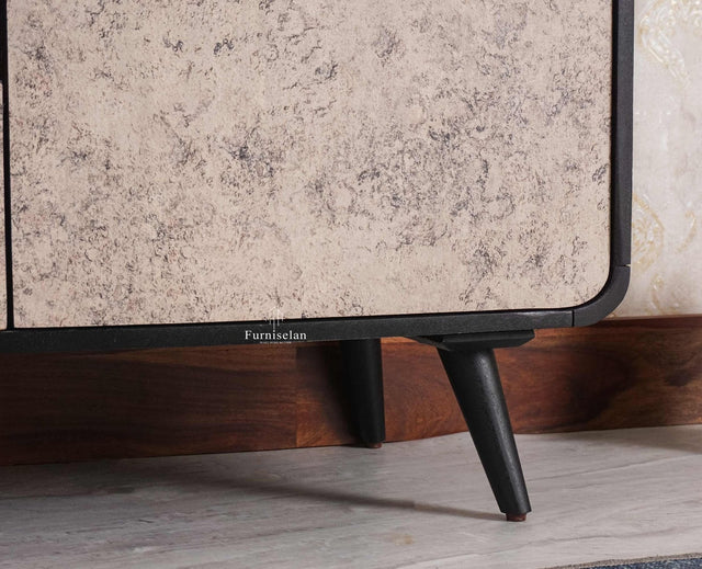 Mexico Two Door and One Drawer TV Cabinet Furniselan - Black-Finish