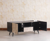 Mexico Two Door and One Drawer TV Cabinet Furniselan - Black-Finish