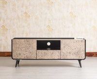 Mexico Two Door and One Drawer TV Cabinet Furniselan - Black-Finish