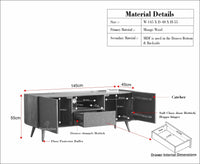 Mexico Two Door and One Drawer TV Cabinet Furniselan - Natural-Oak