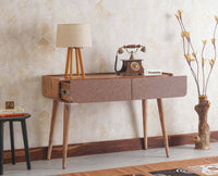 Mexico Two Drawer Console Table Furniselan - Natural-Oak