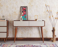 Mexico Two Drawer Console Table Furniselan - Brown-Finish