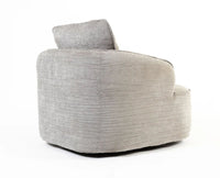 Miami Swivel Cotton Chair Furniselan Light Grey