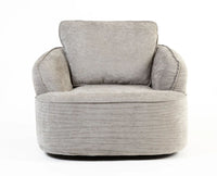 Miami Swivel Cotton Chair Furniselan Light Grey