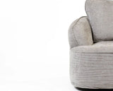 Miami Swivel Cotton Chair Furniselan Light Grey