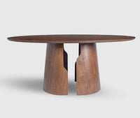 Milan 6 Seater Dining Table Dark Walnut