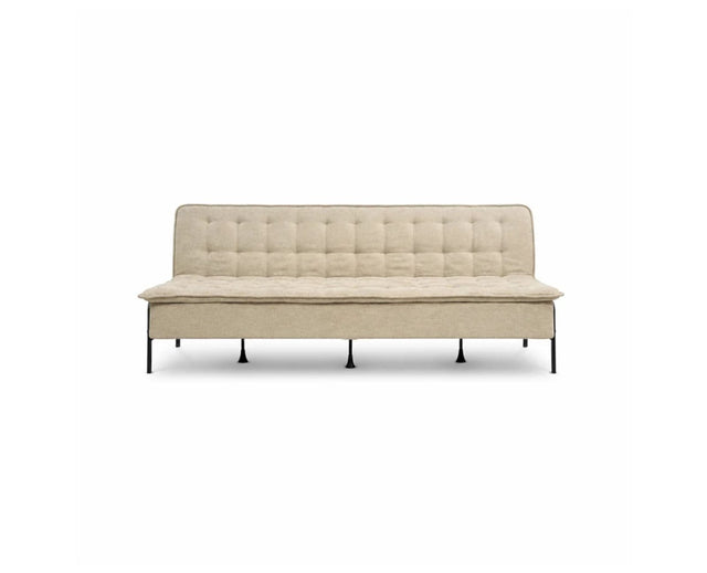Milo Space-Saving Armless Sofa Cum Bed - Brown