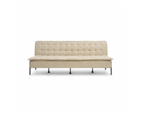 Milo Space-Saving Armless Sofa Cum Bed - Brown