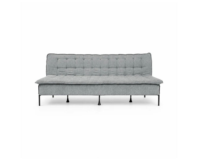 Milo Space-Saving Armless Sofa Cum Bed - Dark Grey