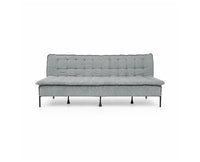 Milo Space-Saving Armless Sofa Cum Bed - Dark Grey