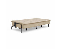 Milo Space-Saving Armless Sofa Cum Bed - Brown